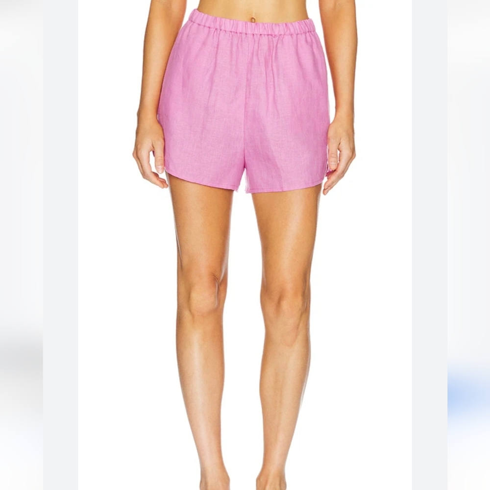 NWT Vitamin A Tallow Linen Shorts In Hot Pink Size XS